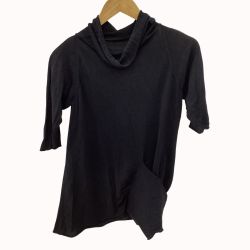 JURGEN LEHL ヨーガンレール レディース カットソー SIZE M シルク60％ ブラック Bランク