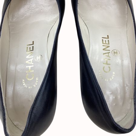 CHANEL シャネル レディース パンプス ココマーク SIZE　37 レザー ブラック
