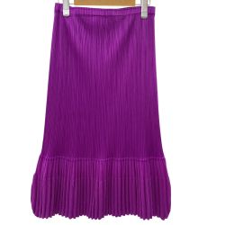 ISSEY MIYAKE イッセイミヤケ PLEATS PLEASE 変形 スカート  SIZE 3 星柄 PP81-JG584 パープル Bランク