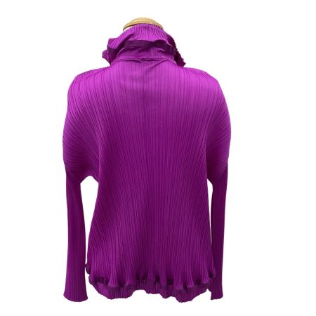 ISSEY MIYAKE イッセイミヤケ PLEATS PLEASE ジャケット カーディガン SIZE 3 PP53-JO682 パープル