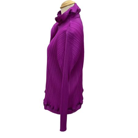 ISSEY MIYAKE イッセイミヤケ PLEATS PLEASE ジャケット カーディガン SIZE 3 PP53-JO682 パープル