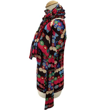 ISSEY MIYAKE イッセイミヤケ PLEATS PLEASE カットソー SIZE 3 ストール付き PP73-JK671 マルチカラー