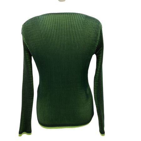 ISSEY MIYAKE イッセイミヤケ プリーツ カットソー バイカラー SIZE　2 IM03FJ967 グリーン