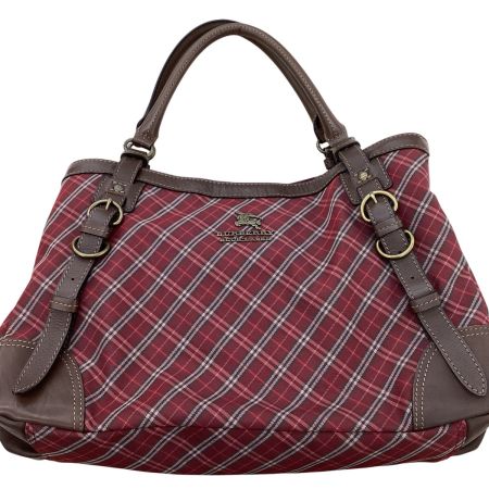 BURBERRY BLUE LABEL バーバリーブルーレーベル レディース ハンドバッグ チェック レッド