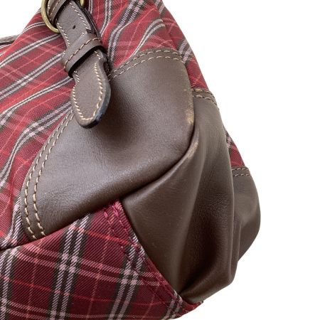 BURBERRY BLUE LABEL バーバリーブルーレーベル レディース ハンドバッグ チェック レッド