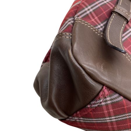 BURBERRY BLUE LABEL バーバリーブルーレーベル レディース ハンドバッグ チェック レッド