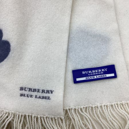 BURBERRY BLUE LABEL バーバリーブルーレーベル レディース マフラー ハート ホワイト