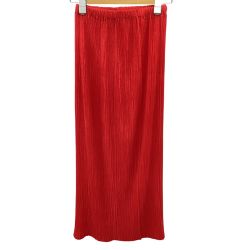 ISSEY MIYAKE イッセイミヤケ プリーツ ロングスカート SIZE S IM63-FG904 レッド Bランク