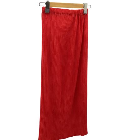 ISSEY MIYAKE イッセイミヤケ プリーツ ロングスカート SIZE S IM63-FG904 レッド