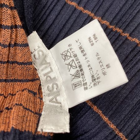ISSEY MIYAKE イッセイミヤケ PLEATS PLEASE 変形 チュニック ワンピース SIZE 4 PP03-JT856 ネイビー×ブラウン