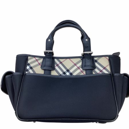 BURBERRY バーバリー ハンドバッグ ブラック×ベージュ