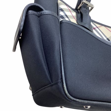 BURBERRY バーバリー ハンドバッグ ブラック×ベージュ