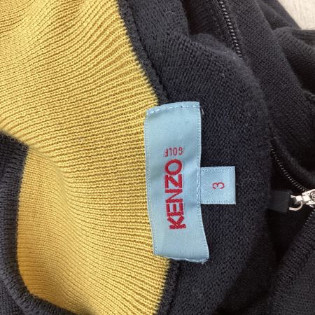 KENZO ケンゾー メンズ ハーフジップ ニット　セーター　SIZE 3 ブラック