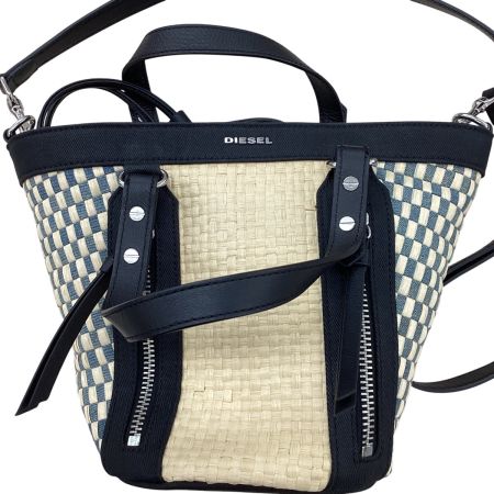 DIESEL ディーゼル レディース　２WAYバッグ かごバッグ 巾着 ベージュ