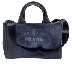 PRADA プラダ トートバッグ デニム カナパ Bランク