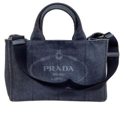 PRADA プラダ トートバッグ デニム カナパ Bランク