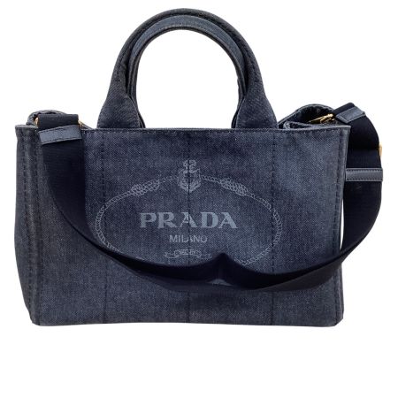 PRADA プラダ トートバッグ デニム カナパ