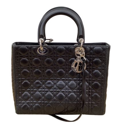 Christian Dior クリスチャンディオール レディディオール カナージュステッチ 2WAYバッグ ブラック
