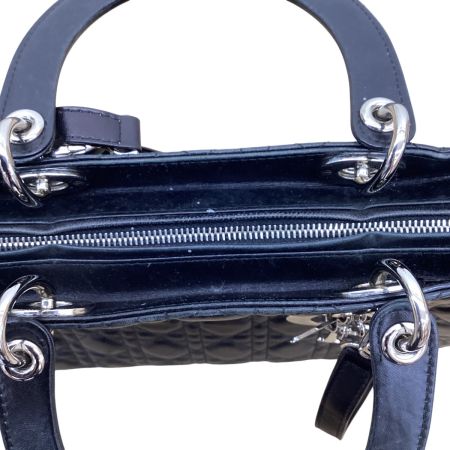 Christian Dior クリスチャンディオール レディディオール カナージュステッチ 2WAYバッグ ブラック