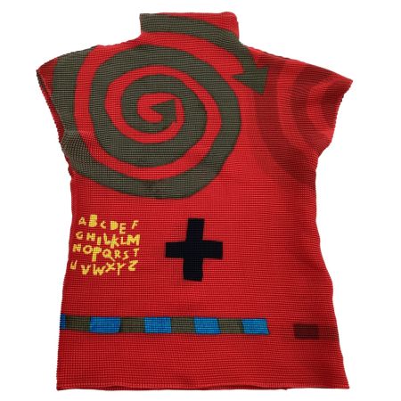 ISSEY MIYAKE イッセイミヤケ レディース カットソー SIZE Free MI12FK203 レッド