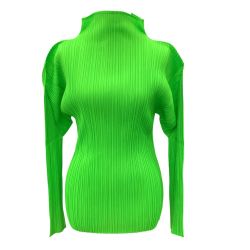 ISSEY MIYAKE イッセイミヤケ PLEATS PLEASE カットソー SIZE 3 PP11-JK205 黄緑 Bランク
