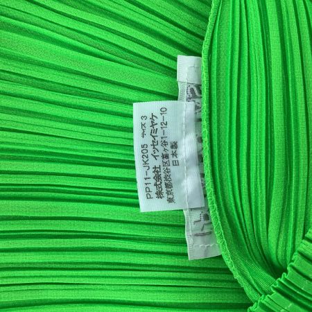 ISSEY MIYAKE イッセイミヤケ PLEATS PLEASE カットソー SIZE 3 PP11-JK205 黄緑