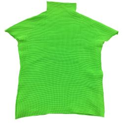ISSEY MIYAKE イッセイミヤケ PLEATS PLEASE カットソー SIZE 3 PP16FK023 黄緑 Bランク