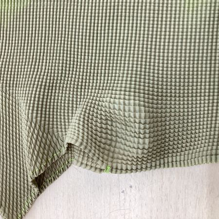 ISSEY MIYAKE イッセイミヤケ レディース カットソー SIZE M MM02-FT909 黄緑
