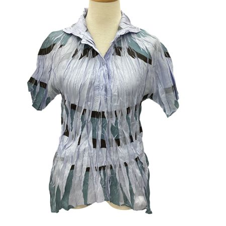 ISSEY MIYAKE イッセイミヤケ PLEATS PLEASE カットソー SIZE 3 PP34-ZT903 ブルー