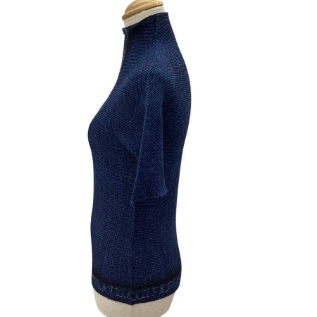 ISSEY MIYAKE イッセイミヤケ PLEATS PLEASE デニム転写 カットソー SIZE 3 PP16-FJ221 ネイビー