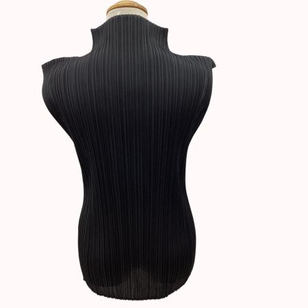ISSEY MIYAKE イッセイミヤケ PLEATS PLEASEノースリーブ カットソー SIZE 4 PP05-JK003 ブラック