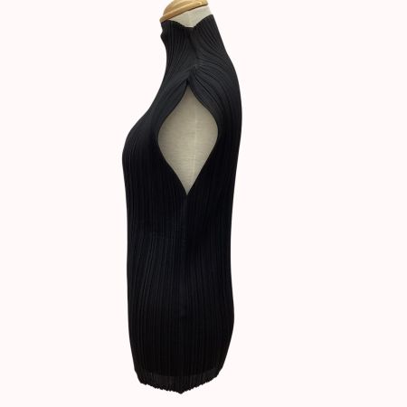 ISSEY MIYAKE イッセイミヤケ PLEATS PLEASEノースリーブ カットソー SIZE 4 PP05-JK003 ブラック