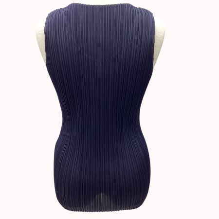 ISSEY MIYAKE イッセイミヤケ PLEATS PLEASE ノースリーブカットソー SIZE 3 PP04-JK600 ネイビー