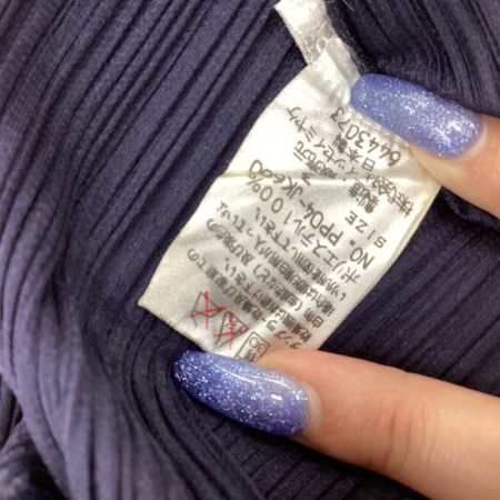 ISSEY MIYAKE イッセイミヤケ PLEATS PLEASE ノースリーブカットソー SIZE 3 PP04-JK600 ネイビー