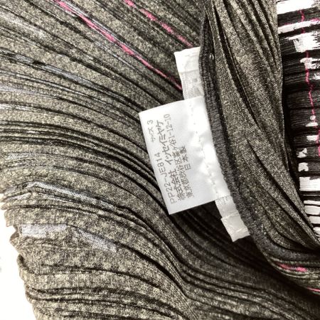 ISSEY MIYAKE イッセイミヤケ PLEATS PLEASE ノースリーブ シャツ デニム転写 星柄 SIZE 3 PP22-JE814 グレー