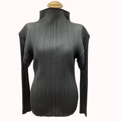 ISSEY MIYAKE イッセイミヤケ PLEATS PLEASE カットソー SIZE 3 PP05-JK005 グレー Bランク