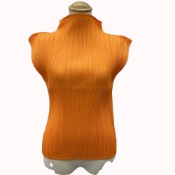 ISSEY MIYAKE イッセイミヤケ PLEATS PLEASE カットソー SIZE 3 PP33-JK102 オレンジ Bランク