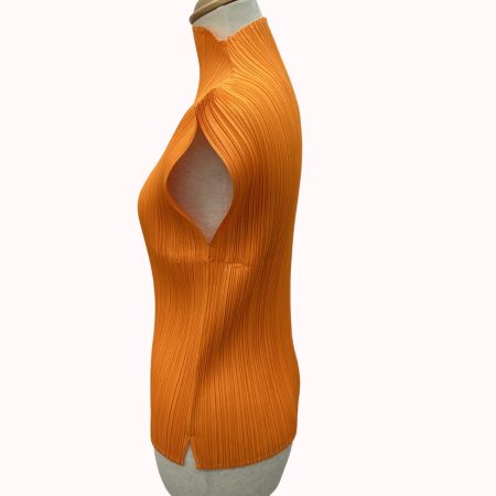 ISSEY MIYAKE イッセイミヤケ PLEATS PLEASE カットソー SIZE 3 PP33-JK102 オレンジ