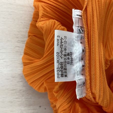 ISSEY MIYAKE イッセイミヤケ PLEATS PLEASE カットソー SIZE 3 PP33-JK102 オレンジ