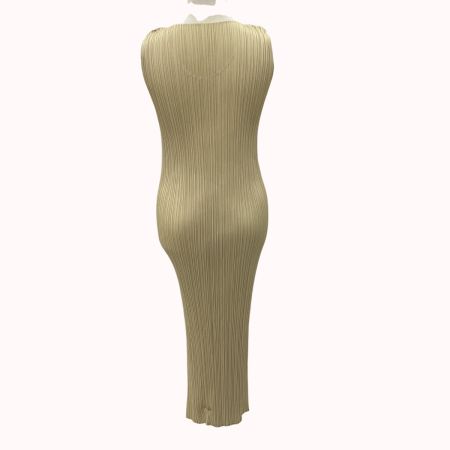 ISSEY MIYAKE イッセイミヤケ PLEATS PLEASE ノースリーブワンピース SIZE 1 PP05-JH001 ベージュ