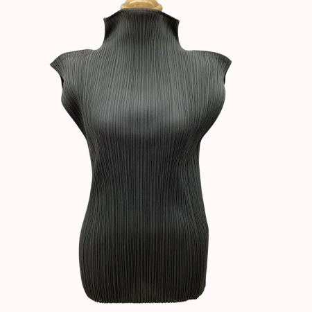 ISSEY MIYAKE イッセイミヤケ PLEATS PLEASE ノースリーブカットソー SIZE 3 PP05-JK003 グレー