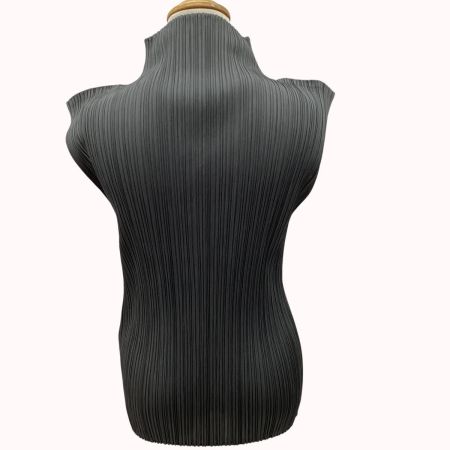 ISSEY MIYAKE イッセイミヤケ PLEATS PLEASE ノースリーブカットソー SIZE 3 PP05-JK003 グレー