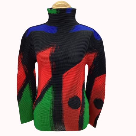 ISSEY MIYAKE イッセイミヤケ プリーツ 総柄 カットソー MI91FJ271 マルチカラー