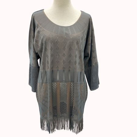 ISSEY MIYAKE イッセイミヤケ PLEATS PLEASE カットソー SIZE 3 PP82LK941 グレー