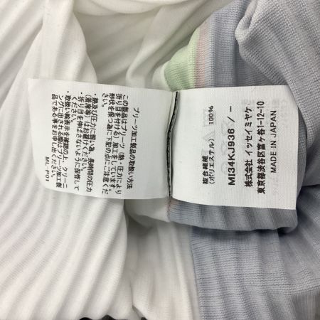 ISSEY MIYAKE イッセイミヤケ プリーツ カットソー 花柄  MI34KJ938 ブルー×ホワイト