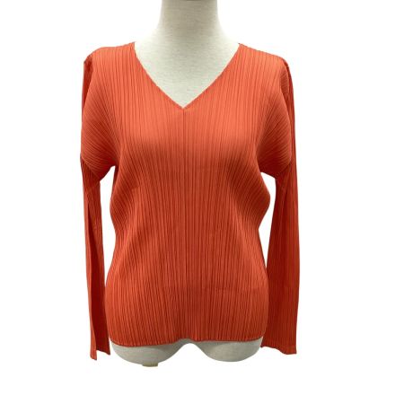 ISSEY MIYAKE イッセイミヤケ PLEATS PLEASE カットソー SIZE 3 PP51-JK165 オレンジ
