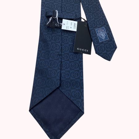 GUCCI グッチ メンズ ネクタイ 未使用　タグ付き GG柄 ネイビー
