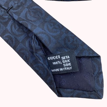 GUCCI グッチ メンズ ネクタイ 未使用　タグ付き GG柄 ネイビー