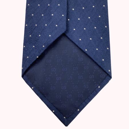 GUCCI グッチ メンズ ネクタイ 未使用　タグ付き ドット柄 ネイビー