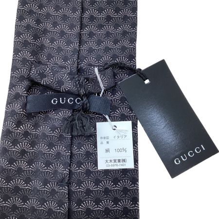 GUCCI グッチ メンズ ネクタイ 未使用　タグ付き グレー